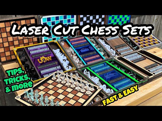 Laser Chess Sets Made Easy: Making Custom Chess Sets with Checkers & Othello- Wood & Acrylic