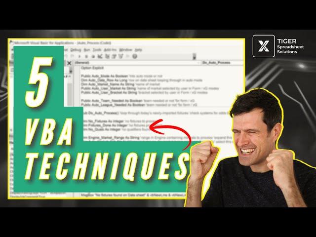 5 ESSENTIAL Excel VBA Beginner Techniques