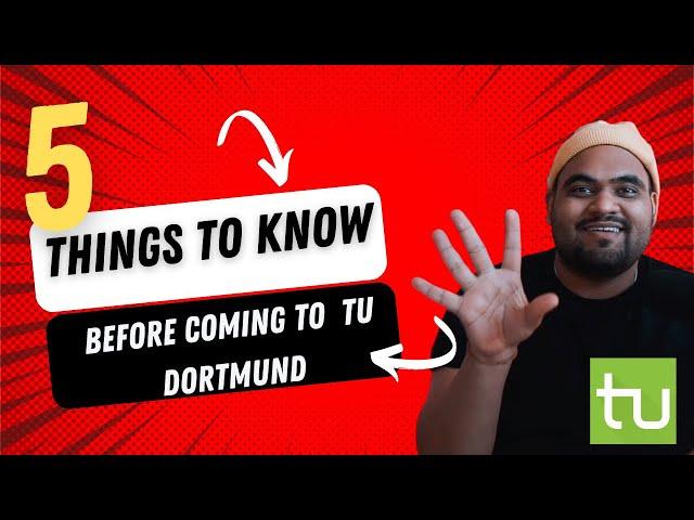 5 Things To Know Before Coming To TU Dortmund | Study In Germany | Masters in Robotics