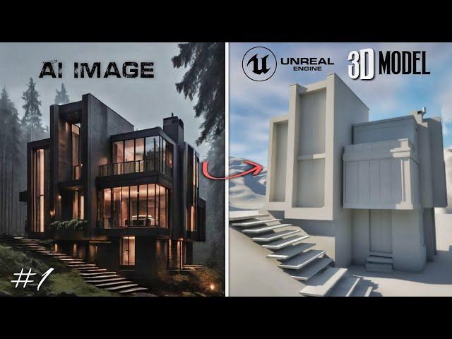 UNREAL ENGINE 5.4 Creating a Realistic Luxury Mansion - #1 Modeling ( Timelaps )