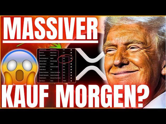 XRP: MASSIVER TRUMP KAUF BEREITS AB MORGEN!?DAS PASSIERT WIRKLICH!