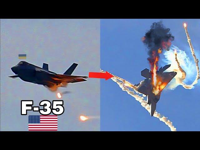 Just arrived! 3 Ukrainian F-35 Lightning II Fighter Jets From the US Shot Down by Russian SU-57s