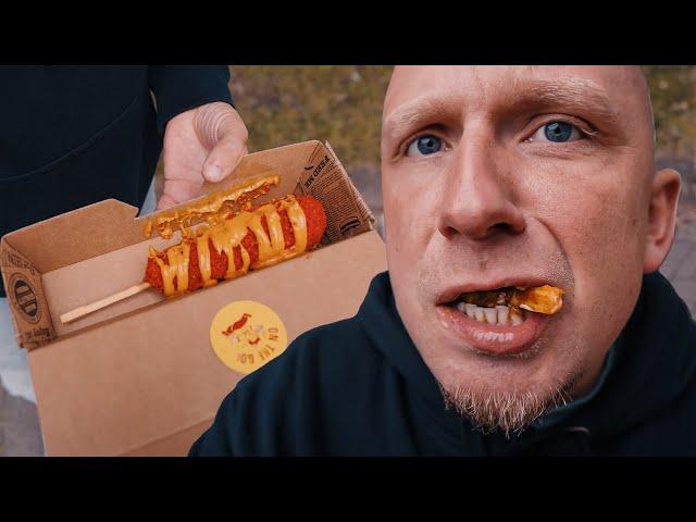 English Man Tries Corn Dog For The First Time 