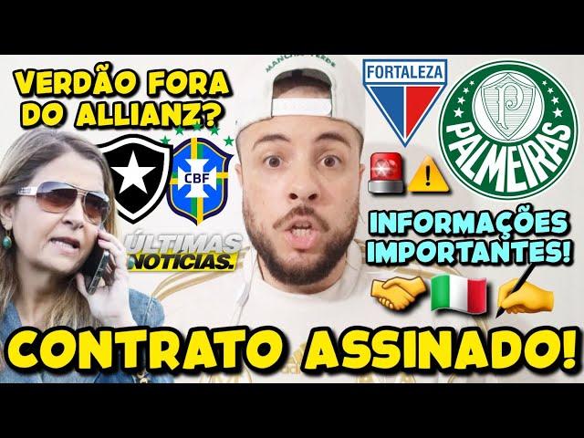 URGENTE! PALMEIRAS FORA DO ALLIANZ PARQUE? CONTRATO ASSINADO COM MEIA! DÚVIDA NO TIME TITULAR E MAIS