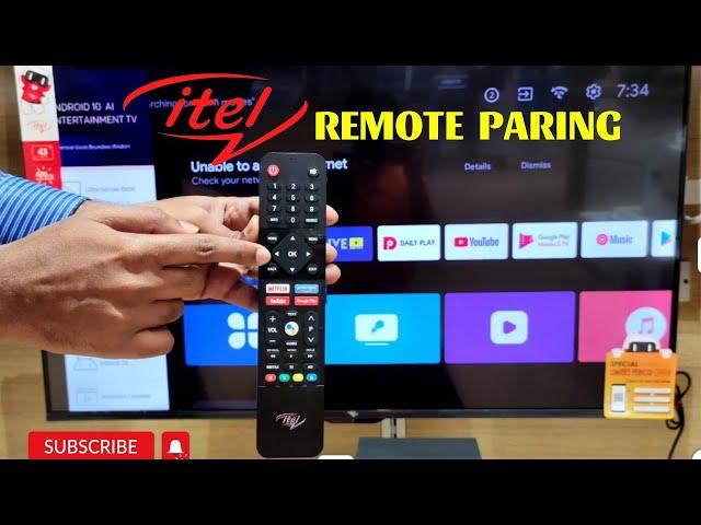 How to Pair itel android TV Remote control