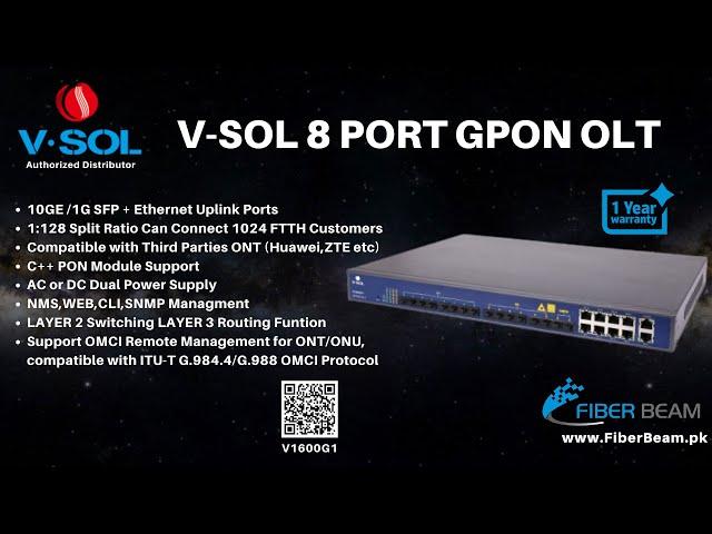 VSOL V1600G1 8 PORT 10G GPON OLT 