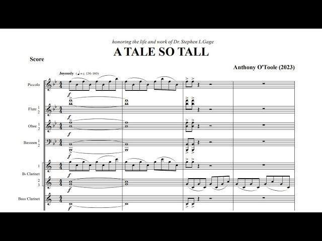 A TALE SO TALL for Concert Band