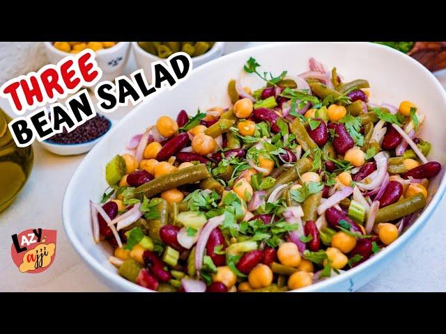 Making Healthy Three Bean Salad | Satisfying Quick and Easy Salad Recipe | High On Protein