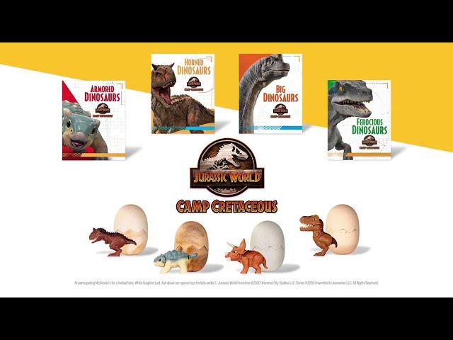 McDonald's Happy Meal Commercial - Jurassic World Camp Cretaceous Books & Toys / collectjurassic.com