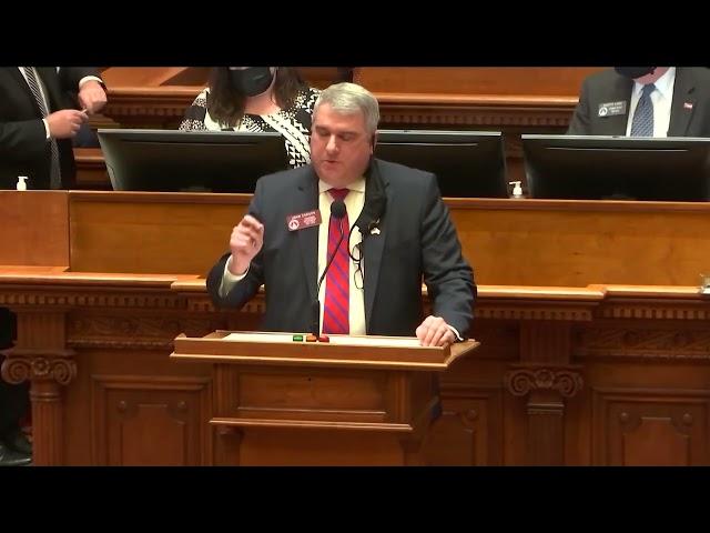 Georgia House Bill 383 anti-BDS bill passes General Assembly 146 to 9 - Rep. John Carson Remarks