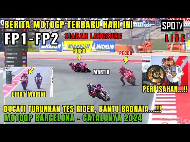 GEGERBERITA MOTOGP HARI INI JUMAT 8 NOVEMBER 2024,MOTOGP HARI INI, FP1 FP2 MOTOGP CATALUNYA 2024