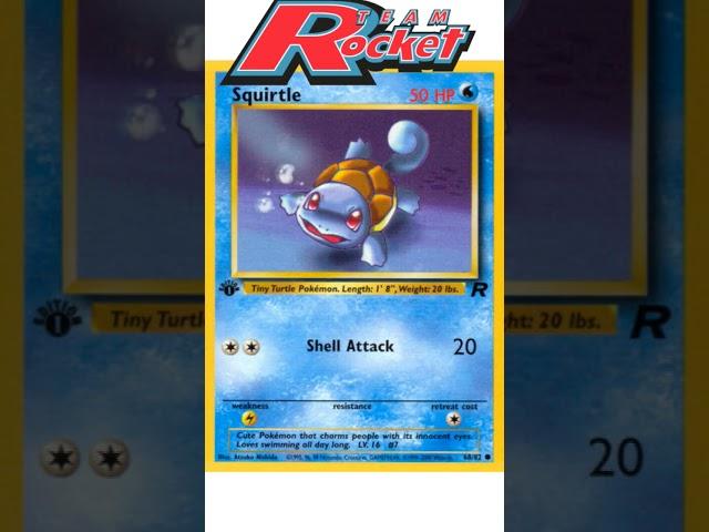 Squirtle Pokemon Trading Cards Pokedex #007 Part 1