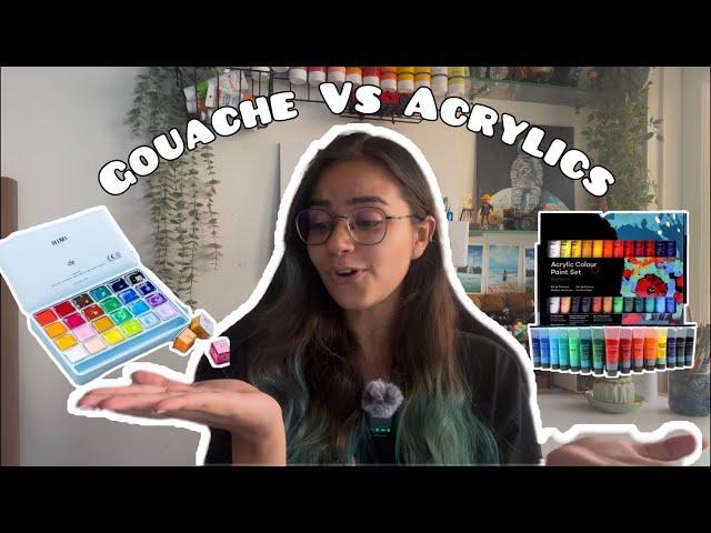 Gouache Vs Acrylics | Introduction to Gouache | Introduction to Acrylics