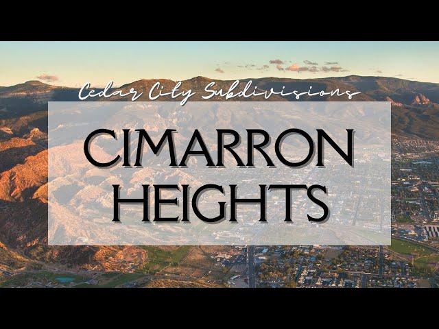 Cedar City Utah Subdivisions | Cimarron Heights