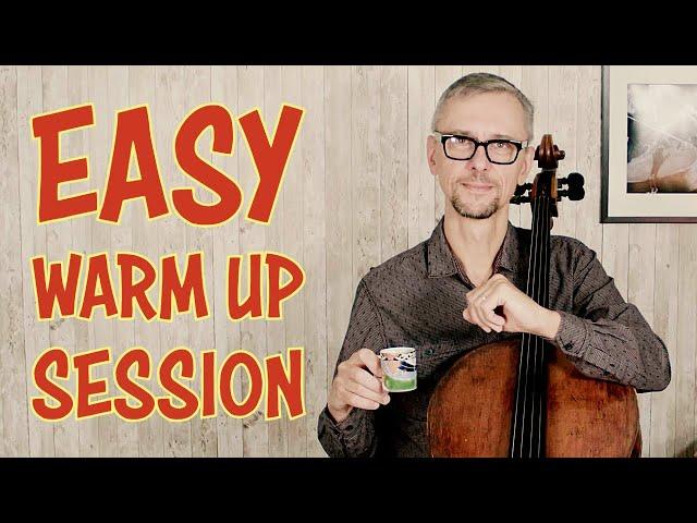 Easy and Effective Cello Warm up Exercises (better than coffee) | Adult Cello Lessons