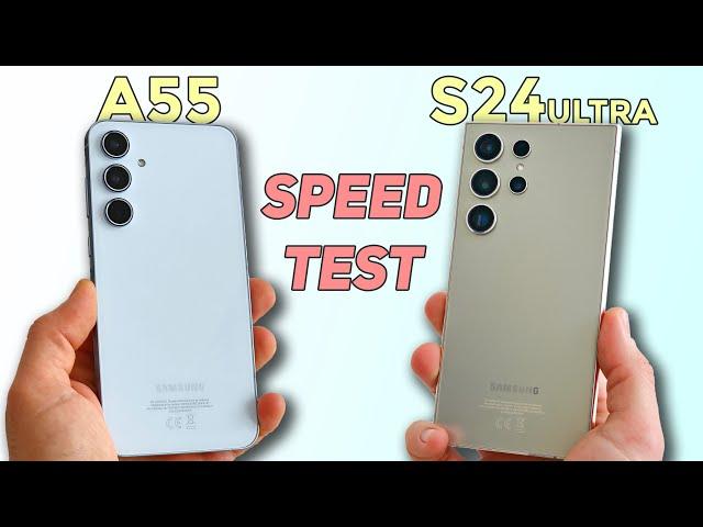 Samsung Galaxy A55 vs Samsung Galaxy S24 Ultra Speed Test