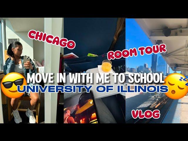 UNIVERSITY OF ILLINOIS CHICAGO MOVE IN VLOG! DORM TOUR