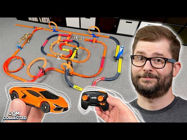 NEW Hot Wheels RC Lamborghini vs. Our Wildest Track Yet! - Review, Unboxing