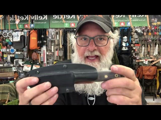The “Cane Creek” grayman canvas Micarta. 80CrV2 high carbon steel.