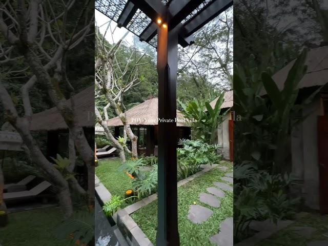 Welcome to your riverfront pool villa at The Ritz Carlton Reserve luxury resort Mandapa Ubud, Bali