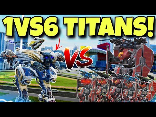  LUCHADOR VS ARTHURS 1VS6 TITANS BOSS FIGHT! || WAR ROBOTS ||