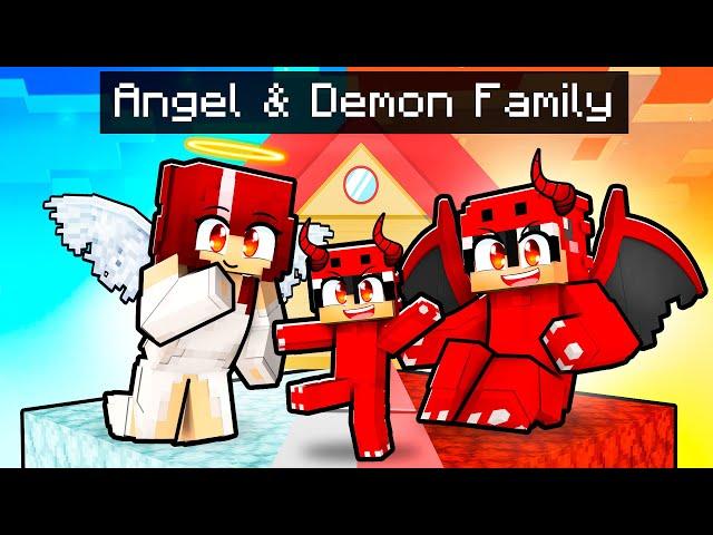 Having An ANGEL/DEMON FAMILY in Minecraft with GIRLFRIEND BULLY!