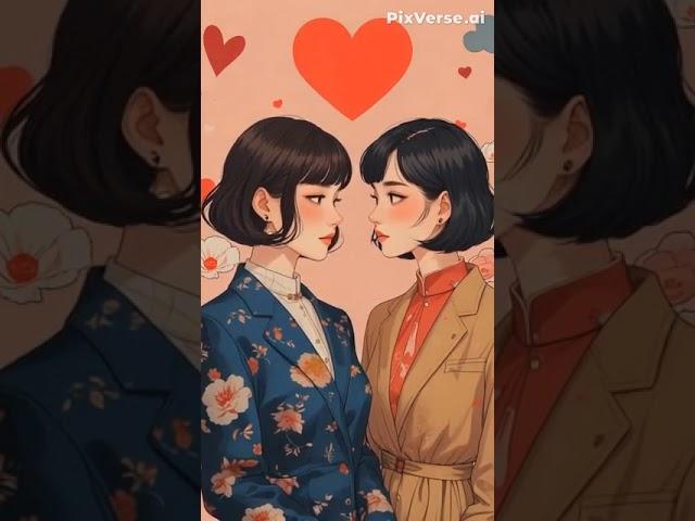 Two girls are talking about love #ai #tiktok#fyp #viral#twogirlstalking#twowomentalking#twolady