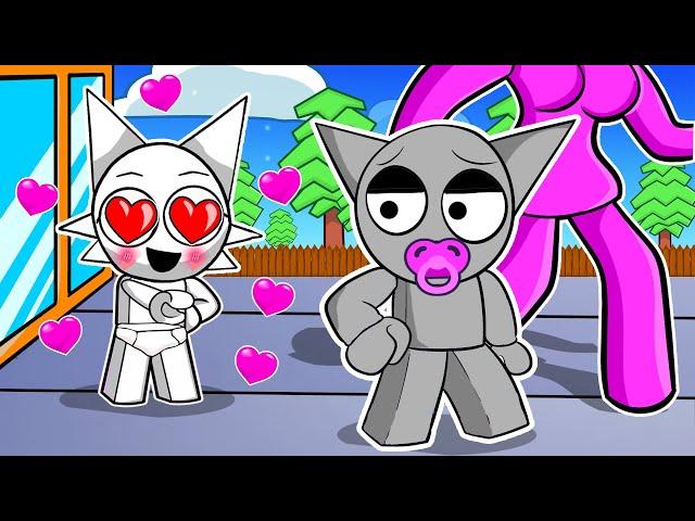 Baby Gray Has a CRAZY FAN GIRL in Roblox! (Sprunki)