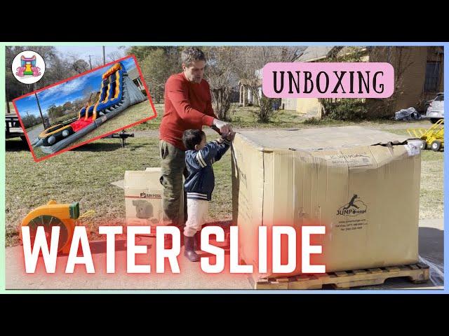 Jump Orange | unboxing | Water Slide delivery:The Bounce Family get their 9th Unit! 