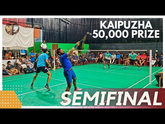 SARAVANAN/PURUSHOTTAM VS SHYAMPRASAD/ARUN GEORGE:10TH JOYES ALL KERALA BADMINTON TOURNAMENT KAIPUZHA