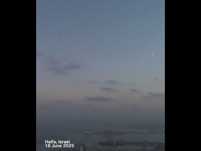 Interceptions seen over Haifa as Israel and Iran continue to trade strikes
