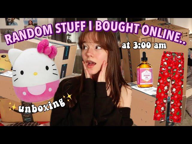 UNBOXING the random stuff i bought online at 3am…