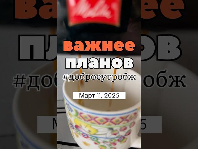 Важнее планов #gmbzh доброутро от Бж Март 11 2025 #утреннийкофе #фокусбж #gm