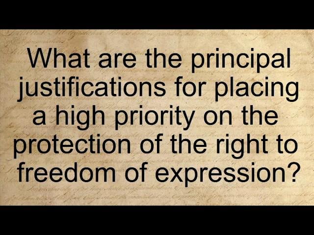 Why is freedom of expression important? L29S1