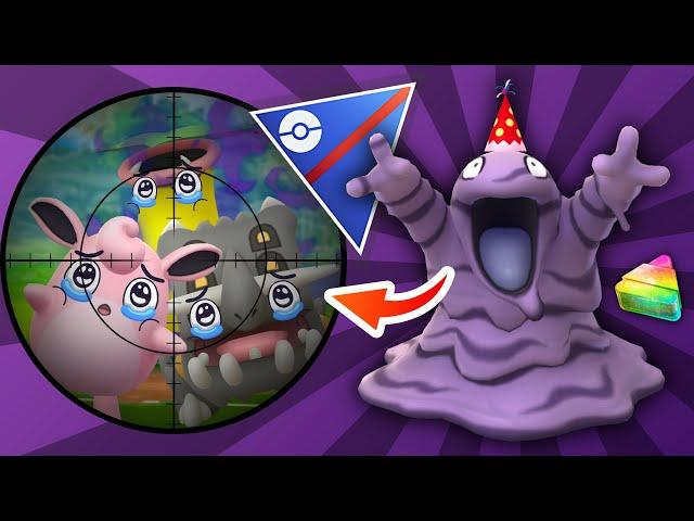 *NEW* PARTY HAT XL GRIMER IS THE SOLUTION TO ALL OF THE TOXIC TEAMS IN THE GREAT LEAGUE, BUT...