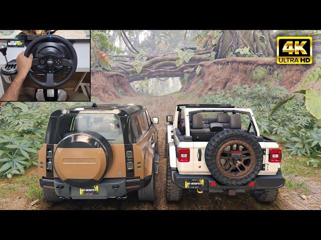 Land Rover Defender & Jeep Wrangler | Offroading | The Crew Motorfest | Thrustmaster T300RS gameplay