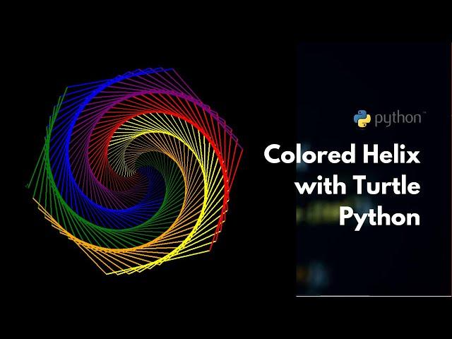 Colored Helix with Turtle Python