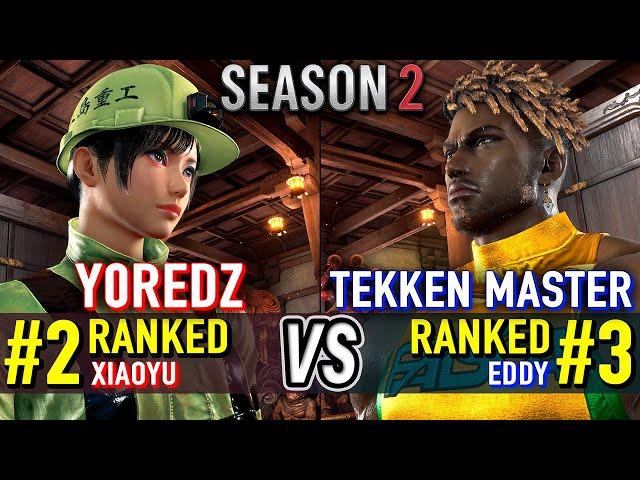 T8  Y0REDZ (#2 Ranked Xiaoyu) vs TEKKEN MASTER (#3 Ranked Eddy)  Tekken 8 High Level Gameplay