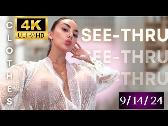 FISHNET DRESS TRANSPARENT TRY ON HAUL (4K)