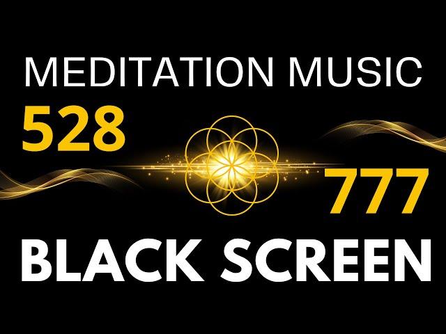 SLEEPING MUSIC 528HZ SELF HEALING FREQUENCY | 777Hz Attract Positivity + Luck + Abundance Meditation