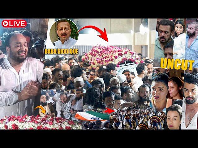 UNCUT- Baba Siddique Nawaz -E- Janaza | Salman Khan,Family,Politician Celebrity