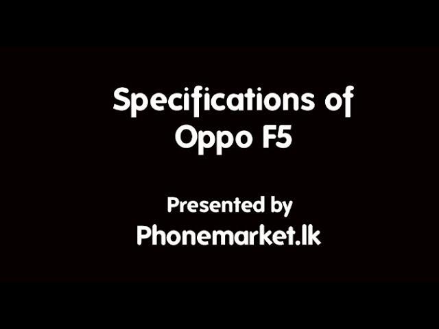 Oppo F5 Price Sri Lanka