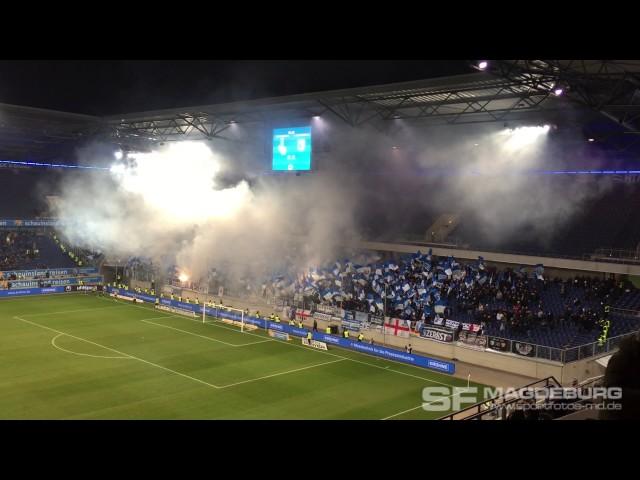 MSV Duisburg - 1. FC Magdeburg: Choreo in der zweiten Halbzeit am 24.02.2017 (HD Feb 2017)