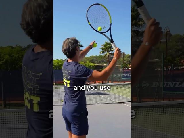 Use this simple tip to improve your serve  #tennis #tennislove #tennisserve