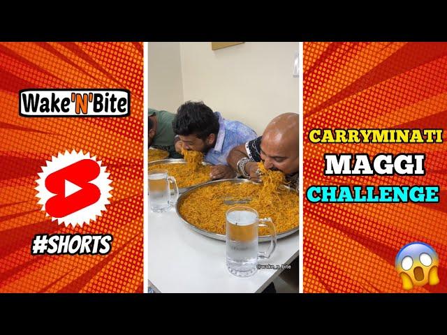 CARRYMINATI MAGGI EATING CHALLENGE कैरीमिनाती मैगी खाने की चुनौती #shorts #foodie #foodlover