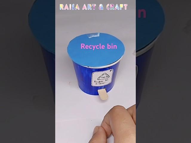 DIY recycle bin  #shorts #diy #art #love #craft #papercraft #easy