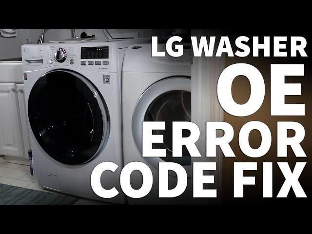 LG Washer OE Error Code - LG Washer Not Draining Fix - LG Washer Drain Pump Replacement Tutorial