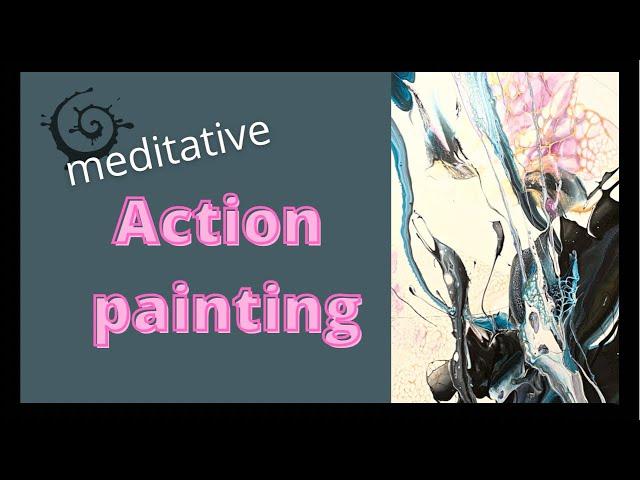 Action painting with abstract cell art,  art therapy can be so easy!