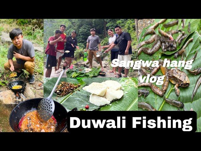 Fishing  In Himalayan River Sammewa Khola Of Nepal Traditional Duwali Fishing Cooking