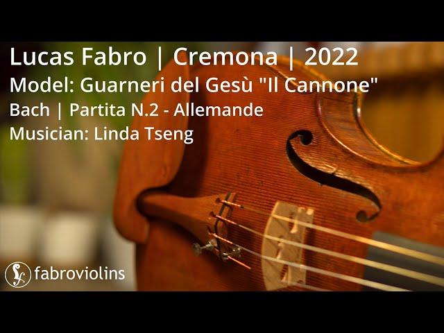 2022 Violin | Lucas Fabro - Cremona | Bach Partita N.2 Allemande | Guarneri